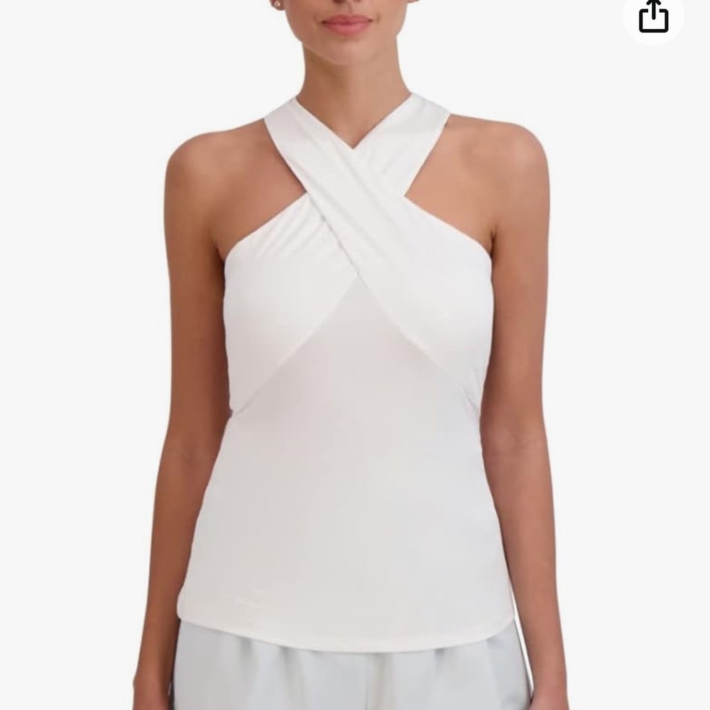 NWT BCBGMaxAzria Twist Front Halter Top